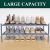 image:imageSmiry Bamboo Shoe Rack 3 Tier Free Standing Wooden Shoe Organizer Stackable Wood Shoe Storage Shelf for Closet Entryway 5 Horizontal Slats 268x11x183 NaturalGrey