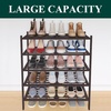 image:imageSmiry Bamboo Shoe Rack 3 Tier Free Standing Wooden Shoe Organizer Stackable Wood Shoe Storage Shelf for Closet Entryway 5 Horizontal Slats 268x11x183 NaturalBrown