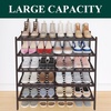 image:imageSmiry Bamboo Shoe Rack 3 Tier Free Standing Wooden Shoe Organizer Stackable Wood Shoe Storage Shelf for Closet Entryway 5 Horizontal Slats 268x11x183 NaturalBrown