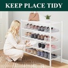 image:imageSmiry Bamboo Shoe Rack 3 Tier Free Standing Wooden Shoe Organizer Stackable Wood Shoe Storage Shelf for Closet Entryway 5 Horizontal Slats 268x11x183 NaturalWhite