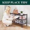image:imageSmiry Bamboo Shoe Rack 3 Tier Free Standing Wooden Shoe Organizer Stackable Wood Shoe Storage Shelf for Closet Entryway 5 Horizontal Slats 268x11x183 NaturalBrown