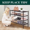 image:imageSmiry Bamboo Shoe Rack 3 Tier Free Standing Wooden Shoe Organizer Stackable Wood Shoe Storage Shelf for Closet Entryway 5 Horizontal Slats 268x11x183 NaturalBrown