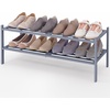 image:imageSmiry Bamboo Shoe Rack 3 Tier Free Standing Wooden Shoe Organizer Stackable Wood Shoe Storage Shelf for Closet Entryway 5 Horizontal Slats 268x11x183 NaturalGrey