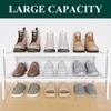image:imageSmiry Bamboo Shoe Rack 3 Tier Free Standing Wooden Shoe Organizer Stackable Wood Shoe Storage Shelf for Closet Entryway 5 Horizontal Slats 268x11x183 NaturalWhite