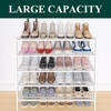 image:imageSmiry Bamboo Shoe Rack 3 Tier Free Standing Wooden Shoe Organizer Stackable Wood Shoe Storage Shelf for Closet Entryway 5 Horizontal Slats 268x11x183 NaturalWhite