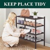 image:imageSmiry Bamboo Shoe Rack 3 Tier Free Standing Wooden Shoe Organizer Stackable Wood Shoe Storage Shelf for Closet Entryway 5 Horizontal Slats 268x11x183 NaturalBrown
