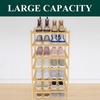 image:imageSmiry Bamboo Shoe Rack 3 Tier Free Standing Wooden Shoe Organizer Stackable Wood Shoe Storage Shelf for Closet Entryway 5 Horizontal Slats 268x11x183 NaturalNatural