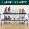 image:imageSmiry Bamboo Shoe Rack 3 Tier Free Standing Wooden Shoe Organizer Stackable Wood Shoe Storage Shelf for Closet Entryway 5 Horizontal Slats 268x11x183 NaturalGrey