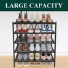 image:imageSmiry Bamboo Shoe Rack 3 Tier Free Standing Wooden Shoe Organizer Stackable Wood Shoe Storage Shelf for Closet Entryway 5 Horizontal Slats 268x11x183 NaturalBlack