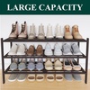 image:imageSmiry Bamboo Shoe Rack 3 Tier Free Standing Wooden Shoe Organizer Stackable Wood Shoe Storage Shelf for Closet Entryway 5 Horizontal Slats 268x11x183 NaturalBrown