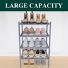 image:imageSmiry Bamboo Shoe Rack 3 Tier Free Standing Wooden Shoe Organizer Stackable Wood Shoe Storage Shelf for Closet Entryway 5 Horizontal Slats 268x11x183 NaturalGrey