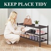 image:imageSmiry Bamboo Shoe Rack 3 Tier Free Standing Wooden Shoe Organizer Stackable Wood Shoe Storage Shelf for Closet Entryway 5 Horizontal Slats 268x11x183 NaturalBrown