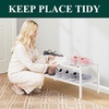 image:imageSmiry Bamboo Shoe Rack 3 Tier Free Standing Wooden Shoe Organizer Stackable Wood Shoe Storage Shelf for Closet Entryway 5 Horizontal Slats 268x11x183 NaturalWhite