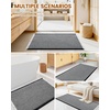 image:imageSmiry Bathroom Rugs Set 2 Piece30x20 Plus 30x18 Extra Soft Absorbent Bath Mats Non Slip Machine Washable Quick Dry Bath Rugs for Bathroom Floor Tub Shower Black amp Cream