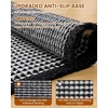 image:imageSmiry Bathroom Rugs Set 2 Piece30x20 Plus 30x18 Extra Soft Absorbent Bath Mats Non Slip Machine Washable Quick Dry Bath Rugs for Bathroom Floor Tub Shower Black amp Cream