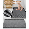 image:imageSmiry Bathroom Rugs Set 2 Piece30x20 Plus 30x18 Extra Soft Absorbent Bath Mats Non Slip Machine Washable Quick Dry Bath Rugs for Bathroom Floor Tub Shower Black amp Cream