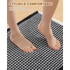 image:imageSmiry Bathroom Rugs Set 2 Piece30x20 Plus 30x18 Extra Soft Absorbent Bath Mats Non Slip Machine Washable Quick Dry Bath Rugs for Bathroom Floor Tub Shower Black amp Cream