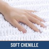 image:imageSmiry Bathroom Toilet Rugs U Shaped 24x24 Extra Soft Absorbent Non Slip Rubber Backing Chenille Contour Bath Rugs for Toilet Machine Washable Contoured Bath Mats White