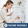 image:imageSmiry Bathroom Toilet Rugs U Shaped 24x24 Extra Soft Absorbent Non Slip Rubber Backing Chenille Contour Bath Rugs for Toilet Machine Washable Contoured Bath Mats White