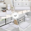 image:imageSmiry Bathroom Toilet Rugs U Shaped 24x24 Extra Soft Absorbent Non Slip Rubber Backing Chenille Contour Bath Rugs for Toilet Machine Washable Contoured Bath Mats White