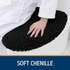 image:imageSmiry Soft Chenille Bathroom Toilet Lid Cover Machine Washable Covers 175x15 Fits Most Round Elongated and Oblong Lids Accessories Decor LatteBlack