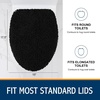 image:imageSmiry Soft Chenille Bathroom Toilet Lid Cover Machine Washable Covers 175x15 Fits Most Round Elongated and Oblong Lids Accessories Decor LatteBlack