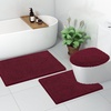 image:imageSmiry Soft Chenille Bathroom Toilet Lid Cover Machine Washable Covers 175x15 Fits Most Round Elongated and Oblong Lids Accessories Decor LatteBurgundy