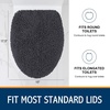 image:imageSmiry Soft Chenille Bathroom Toilet Lid Cover Machine Washable Covers 175x15 Fits Most Round Elongated and Oblong Lids Accessories Decor LatteCharcoal Grey