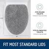 image:imageSmiry Soft Chenille Bathroom Toilet Lid Cover Machine Washable Covers 175x15 Fits Most Round Elongated and Oblong Lids Accessories Decor LatteGray
