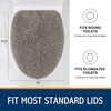 image:imageSmiry Soft Chenille Bathroom Toilet Lid Cover Machine Washable Covers 175x15 Fits Most Round Elongated and Oblong Lids Accessories Decor LatteLatte