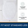 image:imageSmiry Soft Chenille Bathroom Toilet Lid Cover Machine Washable Covers 175x15 Fits Most Round Elongated and Oblong Lids Accessories Decor LatteWhite
