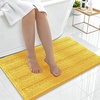 image:imageSmiry Striped Thick Bathroom Rug and Contour Toilet Rug Size 36x24  UShaped 24x20 in Yellow 2 Item Bundle