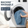 image:imageSmiry Striped Thick Bathroom Rug and Contour Toilet Rug Size 44x24  UShaped 24x20 in Airy Blue 2 Item Bundle
