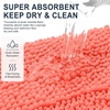 image:imageSmiry Striped Thick Bathroom Rug and Contour Toilet Rug Size 44x24  UShaped 24x20 in Coral 2 Item Bundle