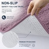 image:imageSmiry Striped Thick Bathroom Rug and Contour Toilet Rug Size 44x24  UShaped 24x20 in Deep Plum 2 Item Bundle