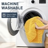 image:imageSmiry Striped Thick Bathroom Rug and Contour Toilet Rug Size 44x24  UShaped 24x20 in Yellow 2 Item Bundle