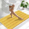 image:imageSmiry Striped Thick Bathroom Rug and Contour Toilet Rug Size 44x24  UShaped 24x20 in Yellow 2 Item Bundle