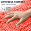 image:imageSmiry Striped Thick Bathroom Rug and Contour Toilet Rug Size 47x20  UShaped 24x20 in Coral 2 Item Bundle