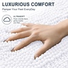 image:imageSmiry Striped Thick Bathroom Rug and Contour Toilet Rug Size 47x20  UShaped 24x20 in White 2 Item Bundle