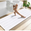 image:imageSmiry Striped Thick Bathroom Rug and Contour Toilet Rug Size 70x24  UShaped 24x20 in White 2 Item Bundle