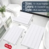 image:imageSmiry Striped Thick Bathroom Rug and Contour Toilet Rug Size 70x24  UShaped 24x20 in White 2 Item Bundle