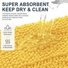 image:imageSmiry Striped Thick Bathroom Rug and Contour Toilet Rug Size 70x24  UShaped 24x20 in Yellow 2 Item Bundle