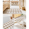 image:imageSmiry Waffle Bath Mat 30x20 Extra Soft Absorbent Checkered Bathroom Rugs Non Slip Quick Dry Machine Washable Boho Bath Rugs with Tassels for Bathroom Floor Tub Shower Brown amp WhiteBrown  White