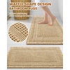 image:imageSmiry Waffle Bath Mat 32x20 Extra Soft Absorbent Bathroom Rugs Non Slip Machine Washable Quick Dry Bath Rugs with Tassels for Bathroom Floor Tub Shower Home Decor Accessories BrownBrown