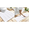 image:imageSmiry Striped Thick Bathroom Rug and Contour Toilet Rug Size 47x17  UShaped 24x20 in White 2 Item Bundle