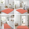image:imageSmiry Bathroom Rugs Mat 24x16 Extra Soft Absorbent Chenille Bath Rugs Non Slip Rubber Backing Machine Washable Quick Dry Bath Mats for Bathroom Floor Tub Shower Home Decor Accessories Coral