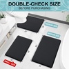 image:imageSmiry Bathroom Rugs Set 2 Piece30x20 Plus 30x20 Extra Soft Absorbent Bath Mat Non Slip Machine Washable Quick Dry Bath Rugs for Bathroom Floor Tub Shower BlackampGrey