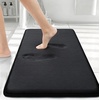 image:imageSmiry Bathroom Rugs Set 2 Piece30x20 Plus 30x20 Extra Soft Absorbent Bath Mat Non Slip Machine Washable Quick Dry Bath Rugs for Bathroom Floor Tub Shower BlackampGrey