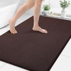 image:imageSmiry Memory Foam Bath Mat 44x24 Extra Soft NonSlip Bathroom Rug Ultra Absorbent Quick Dry Machine Washable Bathroom Mat for Shower Tub amp Floor Decor Navy BlueBrown