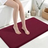 image:imageSmiry Memory Foam Bath Mat 44x24 Extra Soft NonSlip Bathroom Rug Ultra Absorbent Quick Dry Machine Washable Bathroom Mat for Shower Tub amp Floor Decor Navy BlueBurgundy